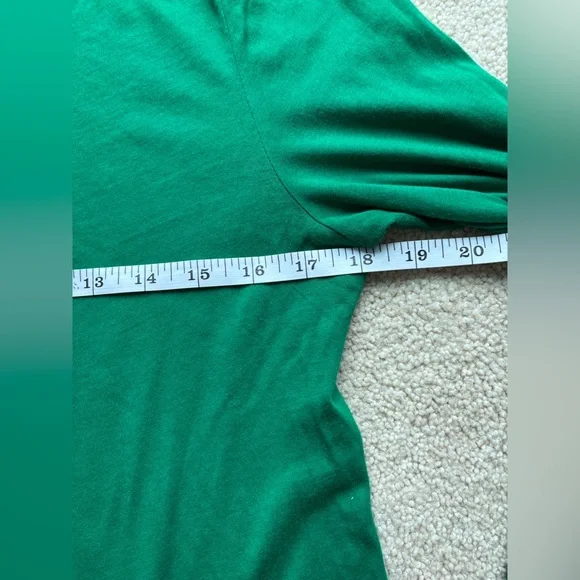 LOFT Emerald Green Long Sleeve Top Size M Soft Stretch Tee - Picture 4 of 6
